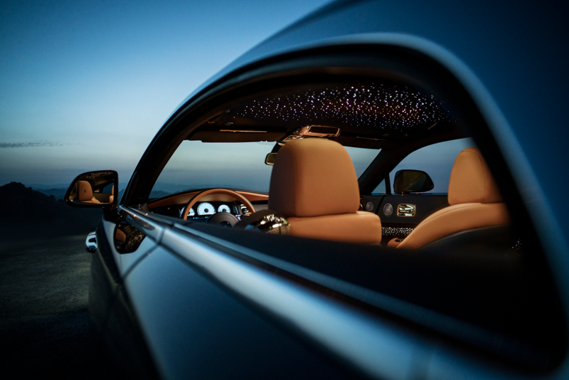 The Rolls-Royce Wraith Luminary collection also has wood inside of it sourced from forests in the Czech Republic, chosen, according to Rolls-Royce, for “its depth of colour and the density of the grain structure.”